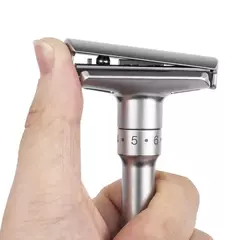 QSHAVE barbeador que vai do suave ao agressivo, níveis 1-6 , com borda dupla para proporcionar um barbear suave e preciso, possui 5 lâminas na internet