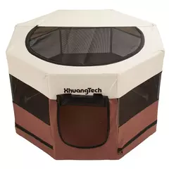 Resistente canil grande cão gatos correndo cercadinho pet cerco cerca interior caixa gatinho porco coelho gaiola octogonal metal malha casa - comprar online