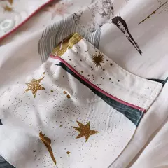 Imagem do Pijama de manga comprida para senhoras, pijamas, pijamas femininos, 100% viscose, plus size, 3XL, novo para primavera e verão