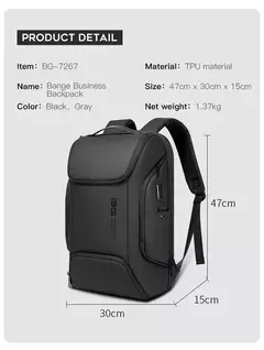 BANGE New Arrival Laptop Mochilas Multifuncional com Impermeável Grande Capacidade Trabalho Diário Mochila de Negócios Back Pack Mochila - Wolf Magazine