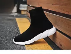 Grande número de alta superior peso leve masculino tênis meias dos homens tênis corrida sapatos femininos verão esportes esporte homem tênis azul B-524 - loja online