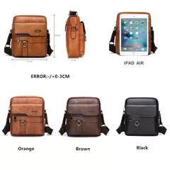 JEEP BULUO-Bolsa de Ombro Couro para Homens, Crossbody Bolsas, Split Vaca, Masculino iPad Business Messenger Bag, Drop Shipping - comprar online