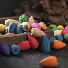 100 pces misturados cones de incenso usados para oud refluxo queimador de incenso cone cheiro mistura de incenso aromaterapia - comprar online
