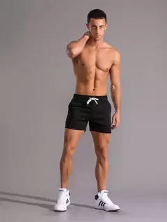 Shorts casuais masculinos de corrida, bolsos laterais, shorts com zíper 100% algodão, alta qualidade, moda ao ar livre, novo, verão - comprar online