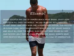 Escadch-Shorts Masculina Clássico Cor Sólida Malha Respirável de Forro com Bolsos com Zíper, Moda Banho Verão, Calções de Ginástica, 2022 - Wolf Magazine
