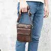Luufan-bolsa de ombro de couro genuíno masculina, pequenos sacos mensageiro, mini bolsa tiracolo de viagem masculina, nova moda, 2020