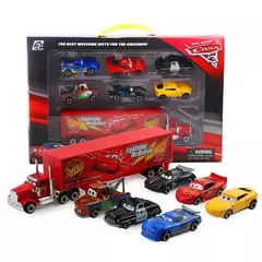 Disney-Diecast brinquedo modelo de carro metálico para meninos, carro Pixar 3, relâmpago MC, rainha Jackson Storm, Mack Truck 1:55, presente de Natal, conjunto de 7pc - comprar online