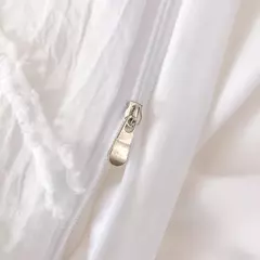 Wostar verão branco pitada plissado capa de edredão 220x240cm luxo cama casal colcha conjunto cama rainha king size consolador capa - comprar online