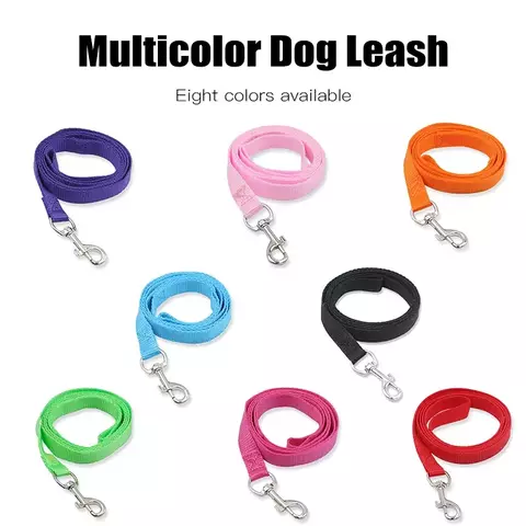 Nylon Pet Dog Leash Arnês, Strap Belt, Caminhada e Trela Treinamento para Gatos, 7 Cores, 120cm * 1,5 cm