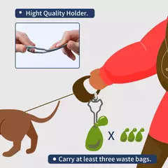 Sacos de cocô de cachorro mãos-livres clipe de tração corda saco de toalete dispensador de saco de cocô de cachorro titular suprimentos de limpeza suprimentos de gato - comprar online