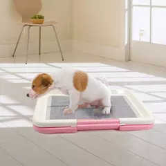 Vaso sanitário portátil para treinamento de cães, vaso sanitário para animais de estimação, para cães pequenos, gatos, caixa de areia, suporte para almofada de cachorro, bandeja, suprimentos para animais de estimação - comprar online