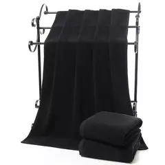 Toalha de banho de algodão grande para adultos, Toalha grossa para chuveiro, Toalha de rosto preto, Home Bathroom Hotel e adultos - comprar online