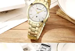 Imagem do CURREN Relógio Dourado Feminino Relógio com Pulseira de Aço para Mulheres Relógio Feminino 9007