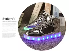 Imagem do Tamanho 25-46 led sapatos com luzes brilhantes led chinelos para crianças & adulto feminino tenis para crianças meninos meninas sapatilhas luminosas
