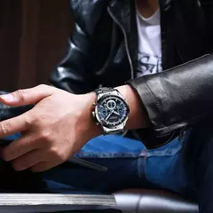 Imagem do Curren-relógio de pulso masculino, quartzo, à prova d'água, com cronógrafo, marca de luxo, moda, para homens