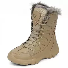 Botas de neve de pelúcia impermeáveis masculinas, tênis super quentes, tornozelo, botas ao ar livre do deserto, inverno - Wolf Magazine