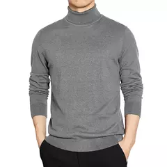 Suéter masculino de gola alta qualidade, pulôver básico sólido gola de tartaruga, preto, vinho, vermelho, verde, cinza, roxo, malhas, homens - comprar online