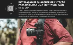 Clipe de câmera pgytech beetle com placa, sistema de liberação rápida para câmera de ação sony/nikon/dslr, mochila, montagem de alça de câmera - loja online