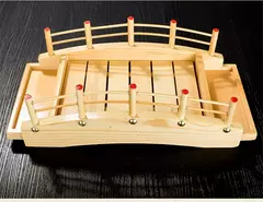 Imagem do Bandeja De Sushi De Madeira Japonesa para Cozinha, Louça De Cozinha, Barcos Ponte, Prato De Sashimi De Pinho, Bandeja Criativa, Decoração Ornamento, Madeira