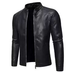 Jaqueta de couro do falso dos homens da motocicleta 8xl jaquetas masculinas preto jaqueta de couro masculino outwear masculino do plutônio de couro dos homens casacos marca - Wolf Magazine