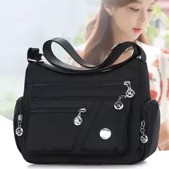 Bolsa mensageiro de ombro Oxford impermeável para mulheres, bolsas com zíper, pacote crossbody feminino casual, grande capacidade, viagem - comprar online