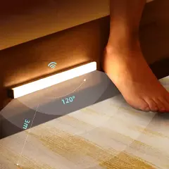 Luz noturna LED sem fio com sensor de movimento, lâmpada do armário, cozinha, quarto, detector, armário, retroiluminação da escadaria