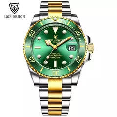 LIGE-Relógio mecânico automático Tourbillon para homens, relógios militares impermeáveis, aço inoxidável, relógio de moda, 100ATM, 2024 na internet