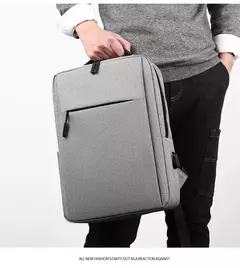 Impermeável Nylon Laptop Mochila para Homens, Mala De Viagem, Carregamento USB, Mochilas Escola De Computador, 15.6";;VERDADEIRO;;"black