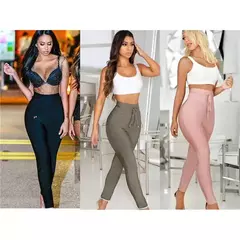 Imagem do Novo verão bandagem calças 2020 9 cores sexy feminina cintura alta lápis calças estiramento moda feminina rua wear