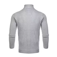 Suéter de gola alta masculino, pulôver casual, grosso, alta qualidade, inverno - comprar online