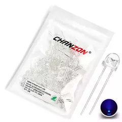 100 peças 5mm diodo led chapéu de palha branco quente vermelho verde azul uv roxo amarelo laranja rosa rgb flash grande angular lâmpada emissora - comprar online