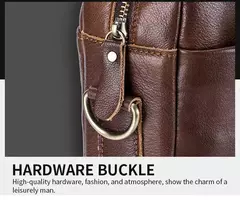 BULLCAPTAIN Maleta Ombro Messenger Bags dos homens de couro genuíno de 14 polegadas Laptop Bag Maleta dos homens Office Business Handbag na internet