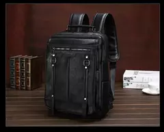 JEEP BULUO-Bolsa Masculina Casual para Laptop, Mochila de Couro Dividido, Bolsa para Computador, Alta Capacidade, Nova Tendência - loja online