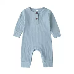 Romper de manga comprida unissex para bebê recém-nascido, cor sólida, roupas de algodão infantil, 3-18 meses, verão