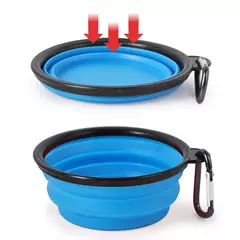 Tigelas dobráveis portáteis para cães, tigela de água de silicone para alimentos, acessórios para animais de estimação, viagem ao ar livre, tigelas alimentares para cães, gatos, filhotes - loja online