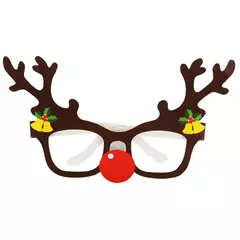 Santa Claus Paper Glasses Frame, Xmas Tree Elk, Photo Prop, Decorações de Natal, Ano Novo, Kids Gift, 9pcs - comprar online