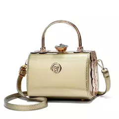 Bolsa De Noiva De Couro Brilhante para Senhoras, Pequena Bolsa De Ombro Quadrada, Saco Do Mensageiro, de Alta Qualidade, Marca De Moda, Designer, Novo - loja online