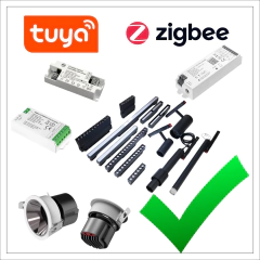 Imagem do F3-pro Tuya Painel de controle central inteligente ZigBee Interruptor de parede Sistema de controle de iluminação sem fio para automação residencial