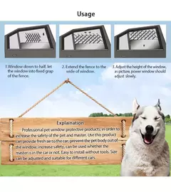 Cercas para animais de estimação ventilação janela ventilação guarda segura grill para viagens de animais de estimação acessórios expansível janela do carro portão mágico-gate cão na internet