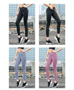 Calça legging feminina fitness, cintura alta, elástica, respirável, confortável, para corrida, academia, yoga - loja online