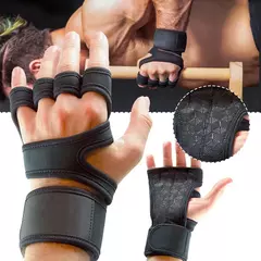 Luvas de musculação masculino e feminino, protetor de palma, fitness, musculação, ginástica, mão, pulso, esportes, 1 par