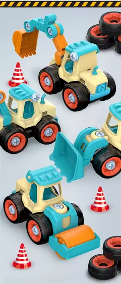 Porca Desmontagem Carregando Descarga Engenharia Caminhão Escavadeira Bulldozer Montessori Educação Brinquedo Criança Parafuso Criativo Ferramenta Carro - loja online