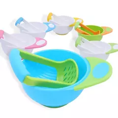 Tigela de alimentação para crianças, conjunto de moagem para alimentos, moedor e utensílios de mesa, processador de segurança para alimentos - loja online