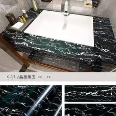 Imagem do Self-Adhesive Marble Vinyl Wallpaper, PVC, impermeável adesivos de parede, Papel de contato, DIY, banheiro, cozinha, armário, bancadas
