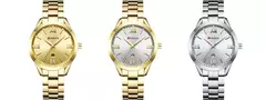 CURREN Relógio Dourado Feminino Relógio com Pulseira de Aço para Mulheres Relógio Feminino 9007 na internet