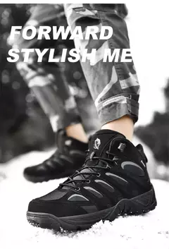 Imagem do Botas de caminhada ao ar livre para homens, botas antiderrapantes, tênis leves, calçado de deserto, curto, inverno, outono, moda