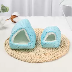 Cute Cartoon Sleeping Bed for Pet, Mini Cage, Coelho, Esquilo, Ninho de cobaia, Ratos pequenos, Rato, Casa de hamster, Tapete macio quente, Inverno - loja online