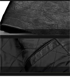 Jaqueta de couro de inverno dos homens macio grosso quente jaqueta de couro do plutônio masculino negócios casuais casacos homem jaqueta masculinas mais tamanho 4xl - comprar online