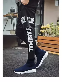 Grande número de alta superior peso leve masculino tênis meias dos homens tênis corrida sapatos femininos verão esportes esporte homem tênis azul B-524 - comprar online