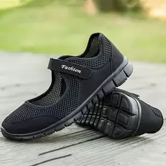 Tênis respirável malha para mulheres, sapatos de verão, vulcanizar, andar, para senhoras